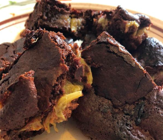 Brownies chocolat-rhubarbe
