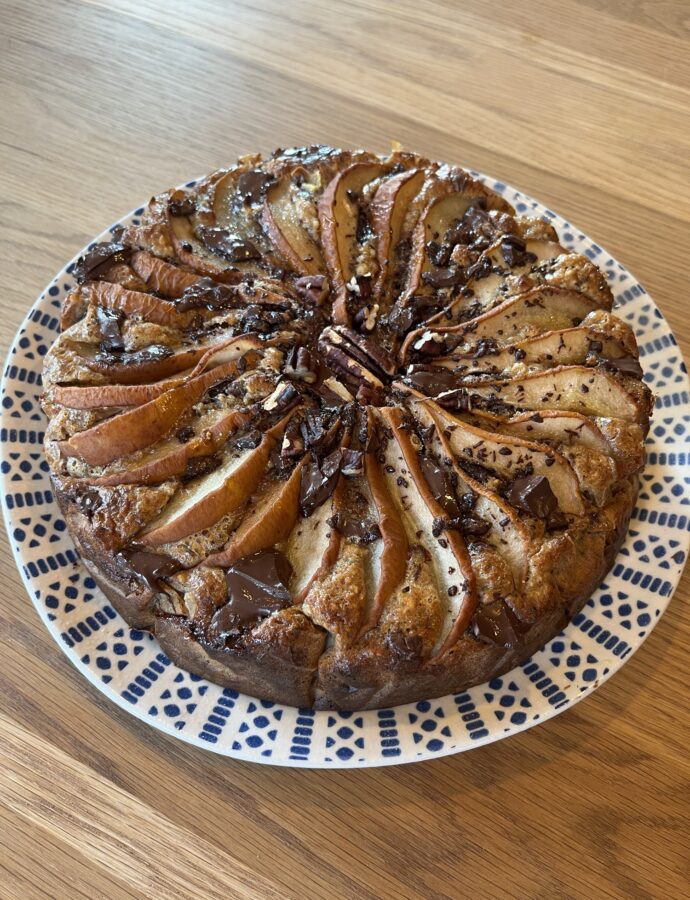 Gâteau poire chocolat noix de pécan